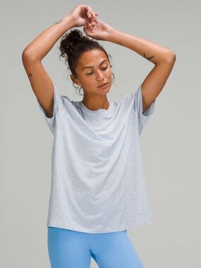 Lululemon All Yours Tee Heathered Blue Linen